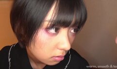 Warm, smooth & tasty - Skinny girl with gloomy cute fac