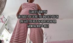 HD Giantess Vore pov She chases you cathes you and eats you in one gulp you help in nourishing her growing body & belly