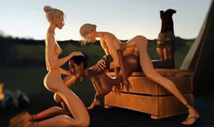 Futa Shemales have Threesome Huge Fuck