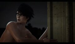 Futanari Bayonetta ass fucks herself