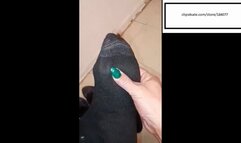 Kristi Black socks grey toes after two days