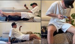 Sitting and farting on my human sofa