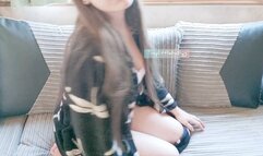 Posing in panties but on video