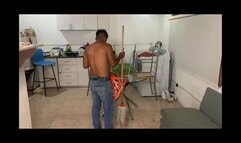 ADA LOVE KICK doing a very hard kick to face to her friend at ther home