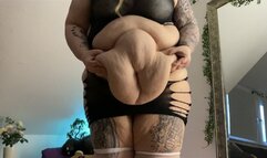 Black Dress Belly Play