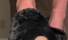 Slippers Fetish Foot Model and Dangle