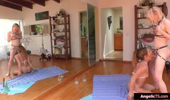 Tgirl Claire Gemini anal fits huge dildo