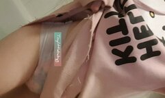 Pre bath pink pull up pee