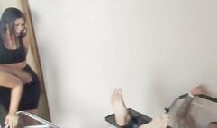 Revenge video Daniela and Francia tickle Julio's soles