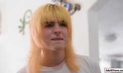 Trans and roommate fuck busty neighbor