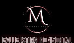 Mistress Magda - Ballbusting horizontal MOBILE VERSION