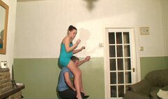 Shoulder Ride Sophie In A Little Blue Dress