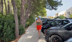 Public tits flash on parking