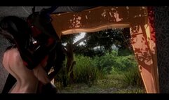 Dick girl brunette and futanari devil in throat fucking