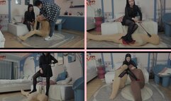 HLY018 The woman wraps her disobedient husband into a mummy, Part3