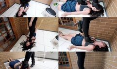 BOOTS AND BAREFOOT TRAMPLING - LETICIA MILLER & SLAVE ANNY LEE - EXCLUSIVE LM VIDEOS MARCH 2024 - CLIP 2