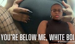 you’re below Me, white boi BNWO - ebony femdom POV verbal humiliation with fishnets by Royal Ro hd mp4 1080p