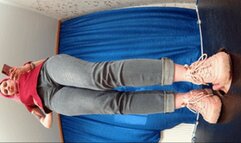 Floor-face trampled under dirty Fila sneakers - view from ground (part 1 of 4), flo402xp 1080p