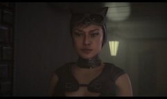 Catwoman chains Powergirl and then licks her lesbian pussy