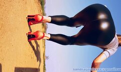 Sandra Jayde 20-03-22 Latex legging and vinyl shoes