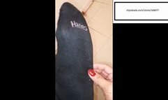 Kristi feet afterwork in those black hanes