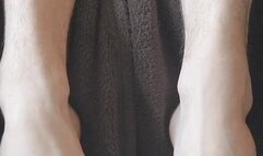 Male feet tatted skinny guy