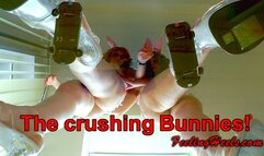 The crushing Bunnies! - Episode 2 - starring: KiKi Heely & Vicky Heely - Part 2 - FHD - Walking in High Heels Lingerie Ultra long polished Toe Nails Wigglin Spreading Bouncing Giantess UNDERGLASS Toy Car Crushing - 1080p - MP4
