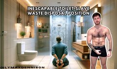 Inescapable toilet slave waste disposal position