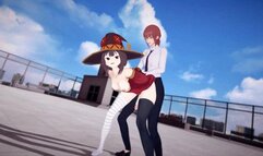 Futa Makima and Futa Megumin and Futa Mei Mei