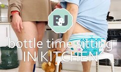 Bottle time sitting in kitcken