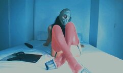 latex and gasmask surreal masturbation