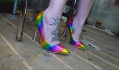 Helplessly bound to a pole she begs to be choked for multiple bound orgasms (WMV HD 8000kbps)