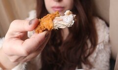 Delicious breaded chicken and fastfood (Full HD 1920 1080)