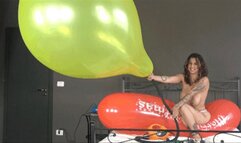 bare beauty pumps to pop big balloons