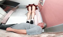 Danielle Tartan Skirt Trampling FLOOR CAM (4K)