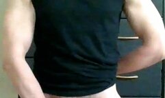 big hard cock masturbation with flexing and moaning