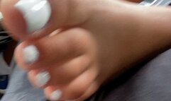 Sexy college baddie car Footjob