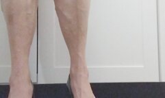 Tempest pumped up calves in peek toe heels