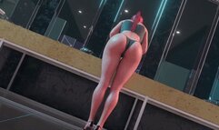 Big tits redhead babe fucked by a futa demon in a 3D animation