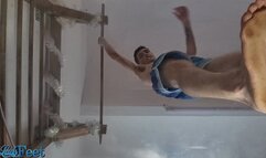 David S Walking Barefoot On A Glass Table HD