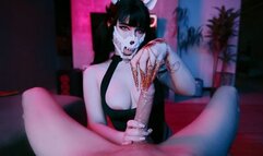 MollyRedWolf is testing you. Try not to cum. TittyFuck, Femdom, Handjob, Creampie