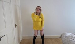 Star Trek cosplay Commander Haley dancing striptease in Knee high Boots