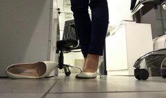 Sexy Nina in Gianmarco lorenzi high heels pumps hard shoeplay part 3, hidden camera shoeplay