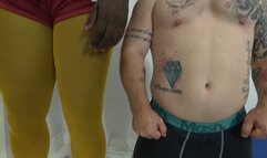 Dwarf vs Strong Ebony fart fight by Fernada chocolate and Pitoco cam by aline full hd