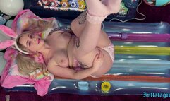 Bunny Day Diaper Cum On Inflatable Air Mat