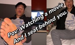 Pov: I seat behind you when watching a movie