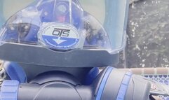 Full face scuba mask in bikini-the full strip tease!