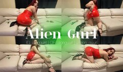 Worship my Ass while I Smoke in a Red Latex Dress