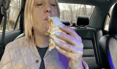 Jannette stuffs her belly