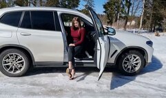 Casadei shoeplay, high heels dangling, high heels stomping, high heels dangle and drop